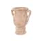 17" Pink Ceramic Antique Style Distressed Decorative Vase